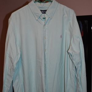 Men's XL Blue Ralph Lauren Casual Button-down Long Sleeve Shirt